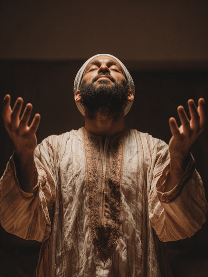 u5225836318 Muslim man praying at home with his hands up in t 4fc6c580 32ce 4376 81b4 7a324519b304 0